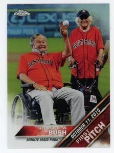 2016 Topps Chrome George H.W. Bush First Pitch Refractor #FPC19 Astros - Picture 1 of 1