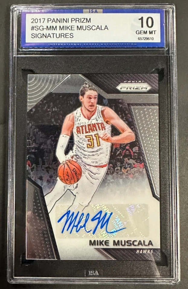 2019 Panini Prizm Signatures Mike Muscala Autographed Card ISA 10 Gem Mint - Image 1 of 2