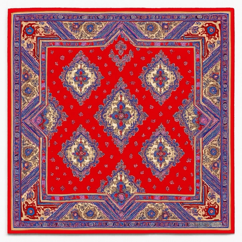 "Bufanda de seda vintage Oscar de la Renta 35""x35"" - Hecha en Japón" Foto 1 de 4