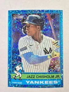 JAZZ CHISHOM JR 2025 Topps Heritage Blue Sparkle parallel #33 Yankees - Picture 1 of 2