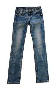 Miss Me Girls Skinny Jeans Size 12 Distressed JK833452 - Picture 1 of 14