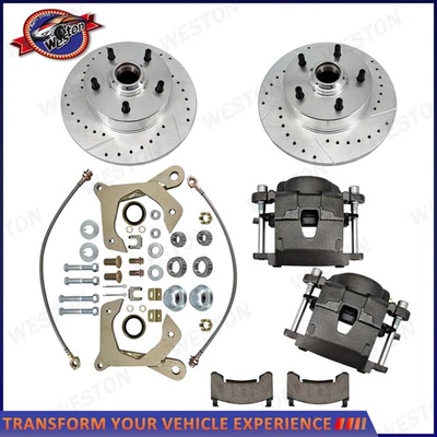 For 1955 1956 1957 Chevrolet Bel Air Del Ray New Front Disc Brake Kit Foto 1 de 4