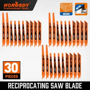 30-Piece Reciprocating Saw Blades Set Metal Wood Cutting Pruning Plastic Drywall - Picture 1 of 10