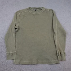 American Giant Hemd Herren Large Grün Waffel Strick Thermo Langarm Hergestellt in den USA - Bild 1 von 10