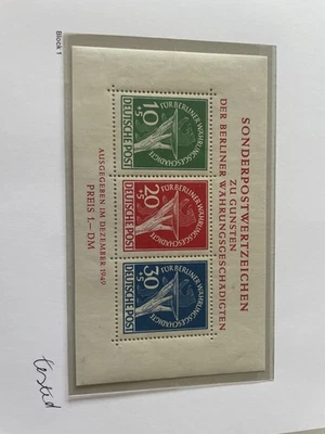 Alemania Berlín mnh 1949 Bloque MSE870a gato £1300 PROBADO Verhrungsgeschadigen Foto 1 de 4