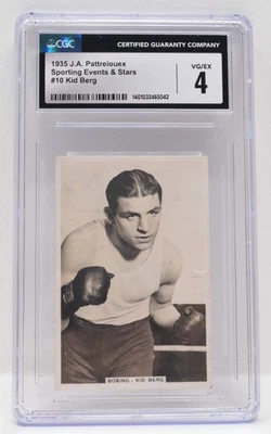 Kid Berg Boxing Card JA Pattreiouex Sporting Events Stars 10 CGC 4 - Image 1 of 2
