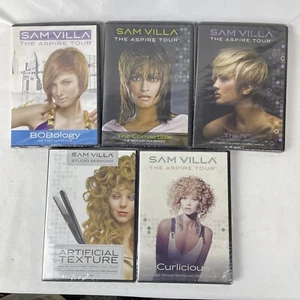 SAM VILLA ASPIRE TOUR BOBOLOGY 'V' Convertible Texture Curls DVD COSMETOLOGY Set - Picture 1 of 7