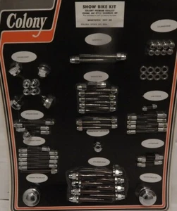 Harley 77-84 Sportsters Cap-Nut motor kits chrome plated Colony 8504 new - Picture 1 of 1
