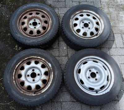 4x VW Golf Passat Polo Winterräder Winterreifen 185/60R14 Uniroyal MS plus 5 - Bild 1 von 4