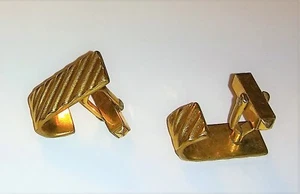 Gemelos vintage Swank 1/20 oro 12K relleno barra de oro rizado diseño acanalado - Imagen 1 de 6