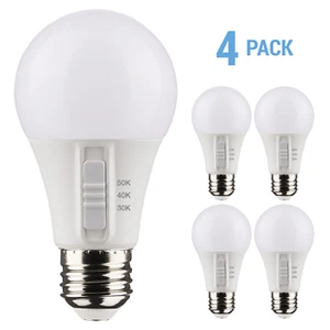 Pack General Service LED 120V 6W =40W A19 E26 CCT Selectable 3000K 4000K 5000K - Picture 1 of 11