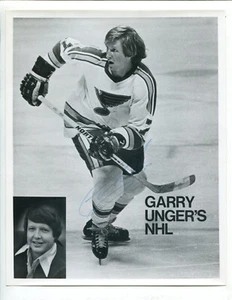 NHL St. Louis Blues Garry Unger Signed Photo, - Picture 1 of 5
