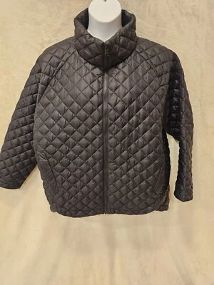 Athleta Whisper Featherless Full Zip Quilted Puffer Jacket Black Size 2X - Image 1 of 4