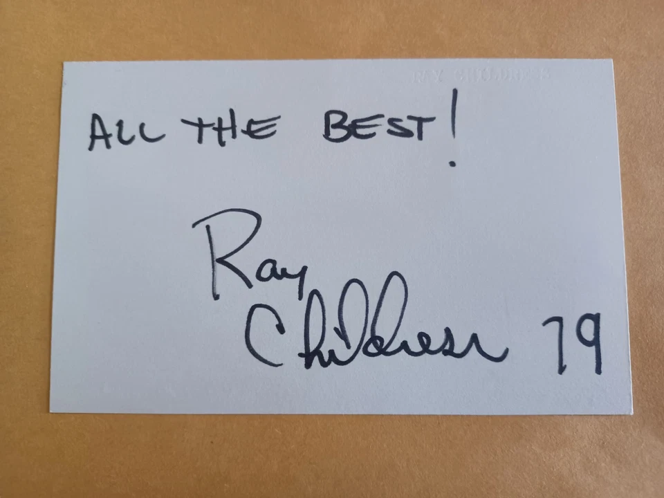 Tarjeta indexada firmada por Ray Childress - Engrasadores, Vaqueros, Texas A&M, CHOF Foto 1 de 1