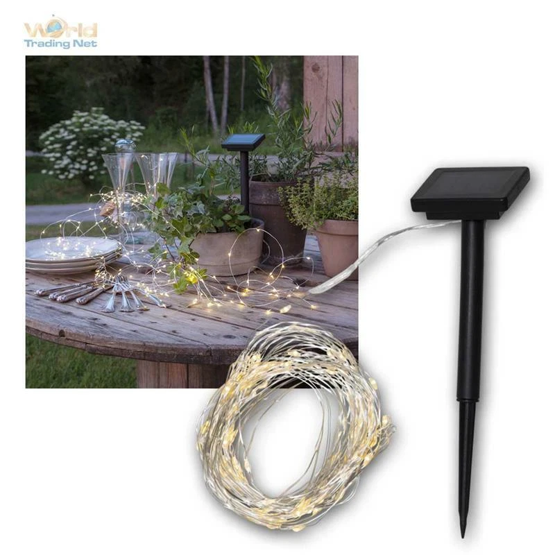 Tuokay Solar-Lichterkette Für Draußen – 20m, 200 LED, Wasserdicht, 8 Beleuchtungsmodi