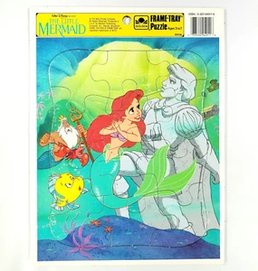Golden Frame Tray 12 pc Disney's The Little Mermaid Jigsaw Puzzle #4911A Vintage - Picture 1 of 9