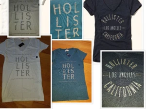 NWT Hollister Beaded Metallic V Neck Tee Shirt Short 3 Colors M or L - Picture 1 of 1