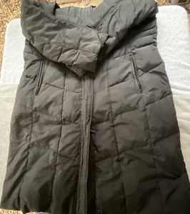 Chaqueta de plumón acolchada con cremallera de longitud media negra Alfani Outerwear grande - Imagen 1 de 7