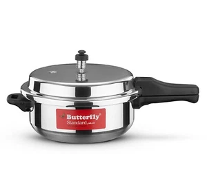 Butterfly Standard Plus Aluminium Outer Lid Indian Pressure Cooker- 10L Capacity - Picture 1 of 7