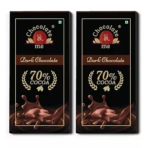 Schokolade Und Me 70% Dunkle Schokolade 90 G (Packung 2) Weltweit - Bild 1 von 8