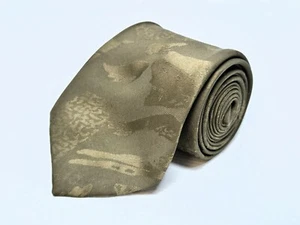 Florenzi Collection Mens Necktie Green 100% Polyester Made in USA 57"x3" Vintage - Picture 1 of 5