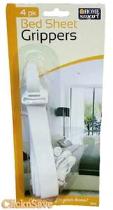 PACK OF 4 ELASTIC BED SHEET GRIPPERS/CLIPS/STRAPS/HOLDERS/FASTENERS FOR SHEETS - Picture 1 of 1