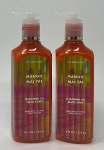2 NEW BATH & BODY WORKS MANGO MAI TAI CLEANSING GEL HAND SOAP WASH 8 OZ PUMP - Picture 1 of 6