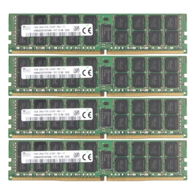 SK Hynix 4x 16GB 2RX4 PC4 2133P-RB1-11 DDR4 REG-ECC DIMM Server Memory RAM 1.2V - Image 1 of 4