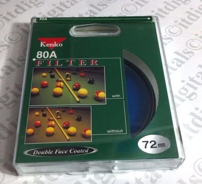 Kenko 72mm Optically Coated  80A 80 A Conversion Glass Lens Filter 72 mm 80-A  - Image 1 of 3