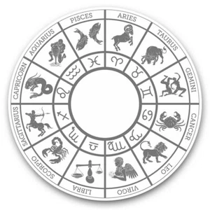 2 x Vinyl Aufkleber 30 cm (BW) - Horoskop Geburtszeichen Sternzeichen #40045 - Bild 1 von 8
