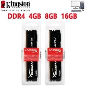 HyperX FURY DDR4 16GB 8GB 4GB 2133 2400 2666 3200 Desktop Memory RAM 1.2V 288PIN - Picture 1 of 25