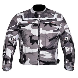 Chaqueta textil Cordura impermeable para hombre motocicleta CE armaduras camuflaje - Imagen 1 de 3