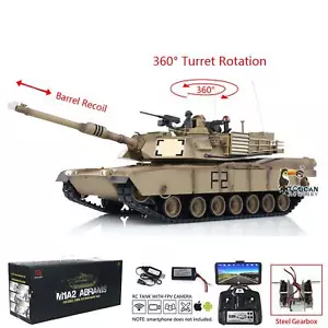 Henglong 7.0 1/16 Kunststoff FPV M1A2 Abrams RC Tank 3918 Getriebe Lauf Rückstoß - Bild 1 von 23