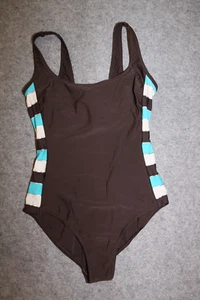 BADEANZUG SCHWIMMANZUG GRÖSSE 42 B BRAUNMIT STREIFEN SEITLICH, BÜGEL VON ESPRIT - Bild 1 von 2
