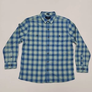 Even Tide Men's Denali Doublecloth Button Down Shirt Green Blue X-Large NWT - Picture 1 of 5