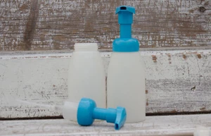 12 Foamer Pump Bottles with tops 10 oz Empty Pump Bottle set blue refillable - Picture 1 of 6
