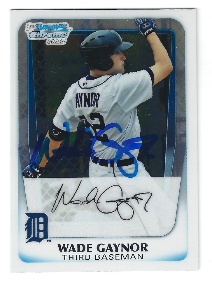 WADE GAYNOR DETROIT TIGERS DETROIT SIGNED 2011 BOWMAN CHROME PROSPECT CARD - Image 1 of 1