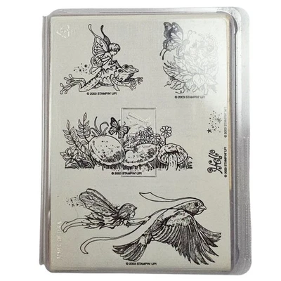 Stampin Up 2003! Juego de 6 estampillas de goma Fairyland tema fantasía naturaleza Foto 1 de 4