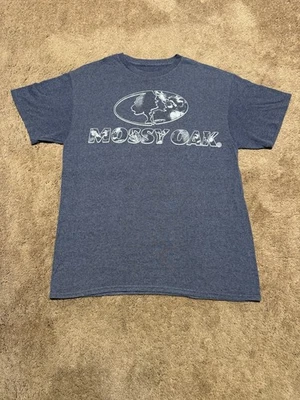 Camisa de caza Mossy Oak para hombre azul medio sin etiquetas medidas en fotos Foto 1 de 4