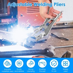 Welding Pliers Professional Locking Pliers Adjustable Welding Clamp U stafB - Picture 1 of 11