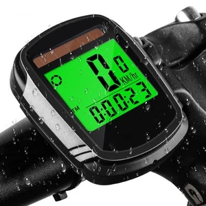 PVC Drahtlose Solar Fahrrad Computer Mountain Road Bike Wasserdicht Leucht T NTS - Bild 1 von 11
