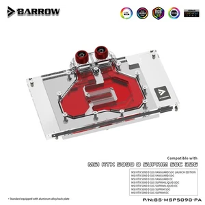 Barrow GPU Liquid Cooling Block for MSI 5090 SUPRIM Aurora BS-MSP5090-PA - Picture 1 of 5