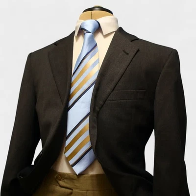 Coppley Sport Coat 42R Gray Wool Bocelli 2 Button Blazer - Image 1 of 4