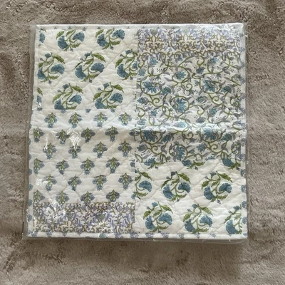 Almohada acolchada Pottery Barn ELLY retazos fraudulenta 18x18 cuadrada floral Cottagecore Foto 1 de 4