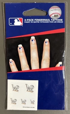 Paquete de 4 tatuajes de béisbol Milwaukee Brewers Temp ¡¡Nuevo!!! Foto 1 de 2