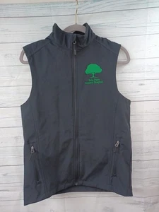 Texas Palo Pinto General Hospital Black Vest Sz S Flannel Zip Pockets - Picture 1 of 6