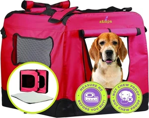 Zampa Portable Soft Dog Cat Pet Travel Crate Medium Quick Assembly&Carrying Case - Picture 1 of 6