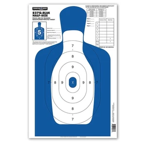 Thompson Target B27Q azul tamaño medio 12,5 x 19 pulgadas silueta humana objetivos: 0277-30 - Imagen 1 de 2