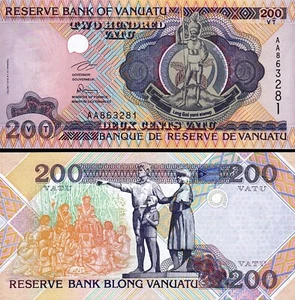 Vanuatu 200 Vatu 1995, UNC, P-8a, Prefix AA - Picture 1 of 3