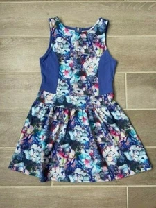 American Girl Dress For Girl Blue/Purple Floral EUC - Size 8 - Picture 1 of 3